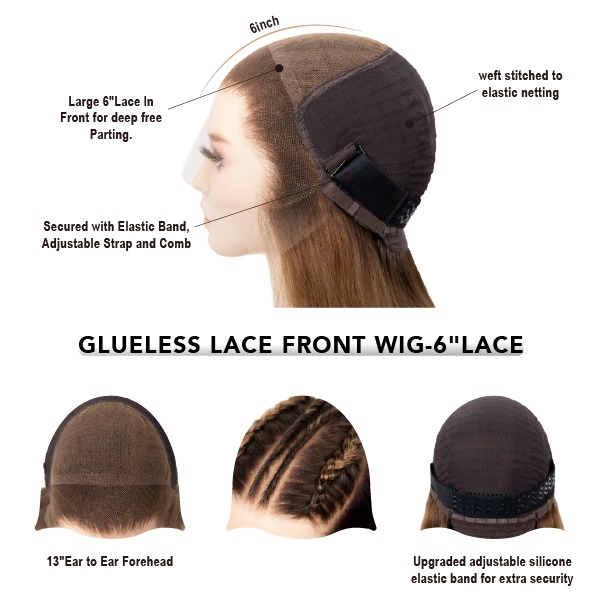inside of the glueless lace front wig cap
