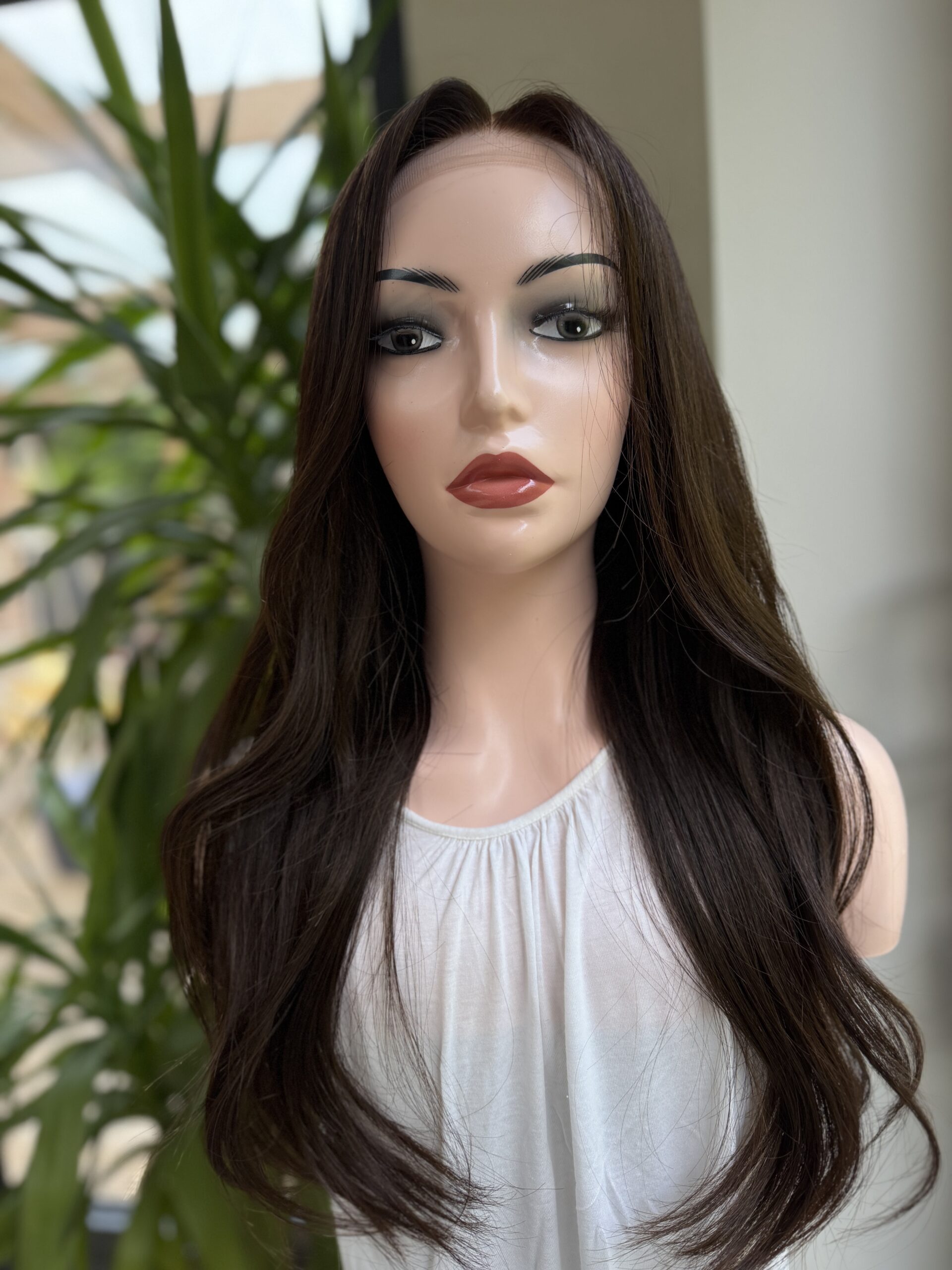 Dark brown wig