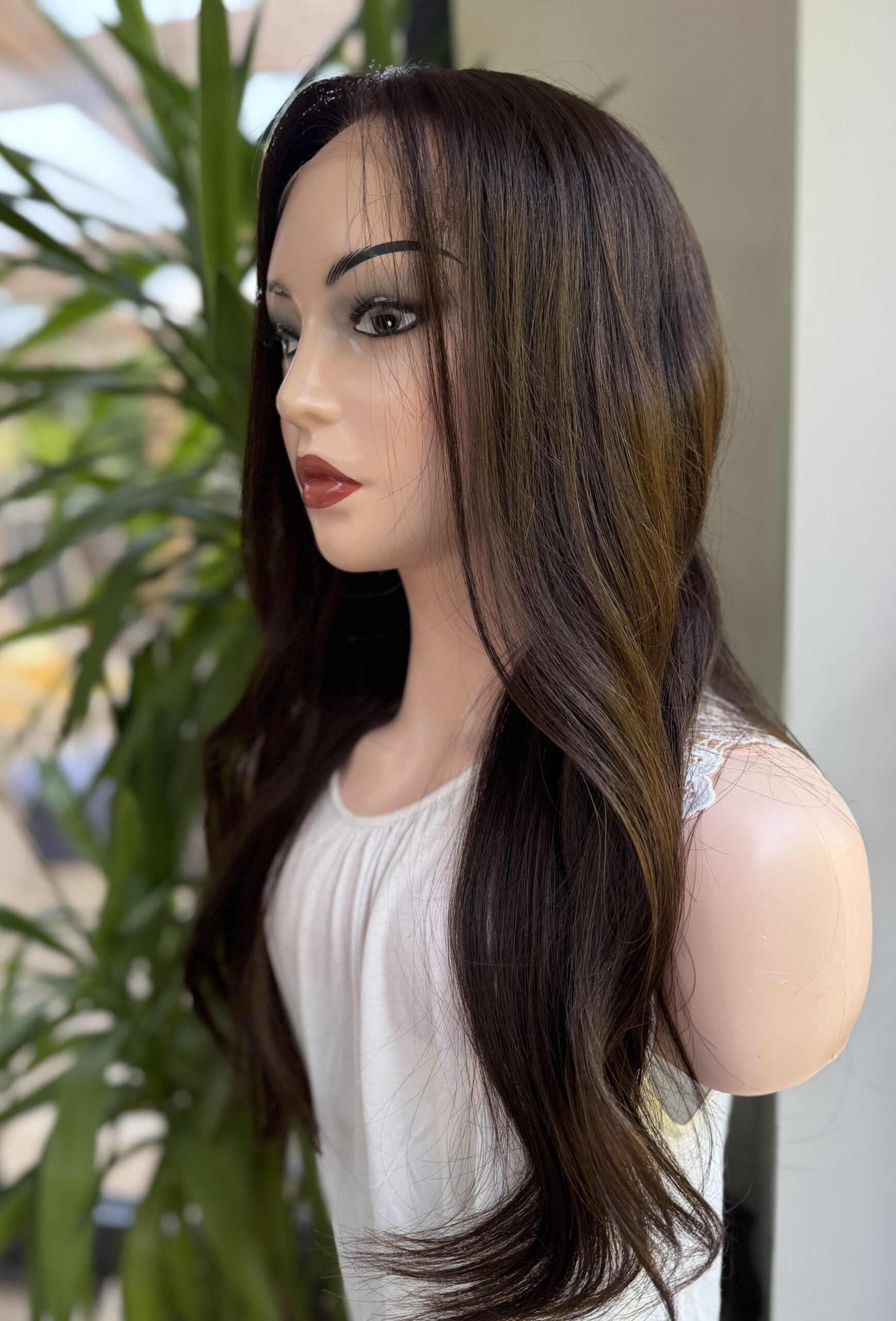 very dark brunette